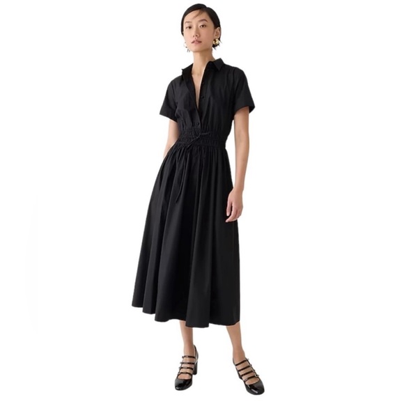 J. Crew Dresses & Skirts - J. Crew Bestseller Elena Shirt Dress Cotton Poplin Black